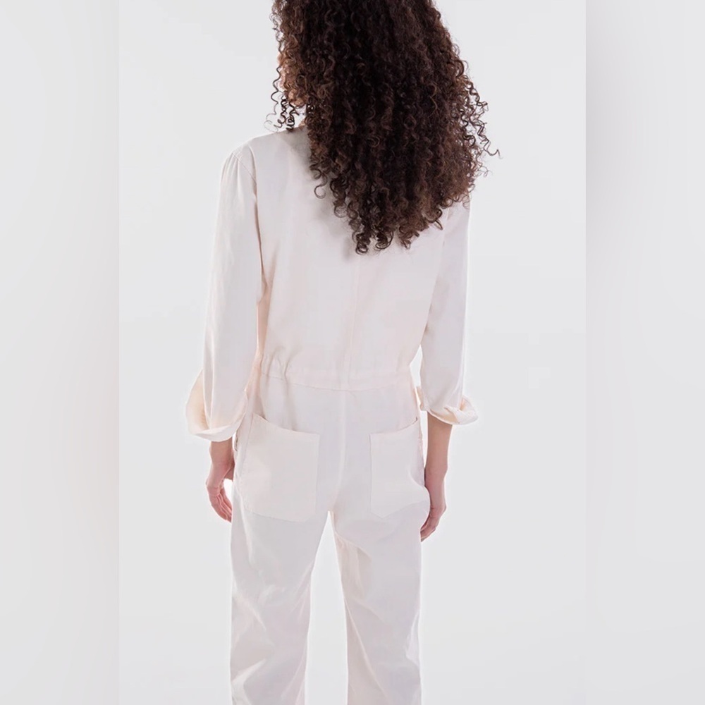 overlover twill milk jumpsuit size M overalls one piece - Picture 2 of 11